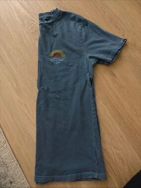 Vans Teal Blue Short Sleeve Tee with Sunrise Graphic